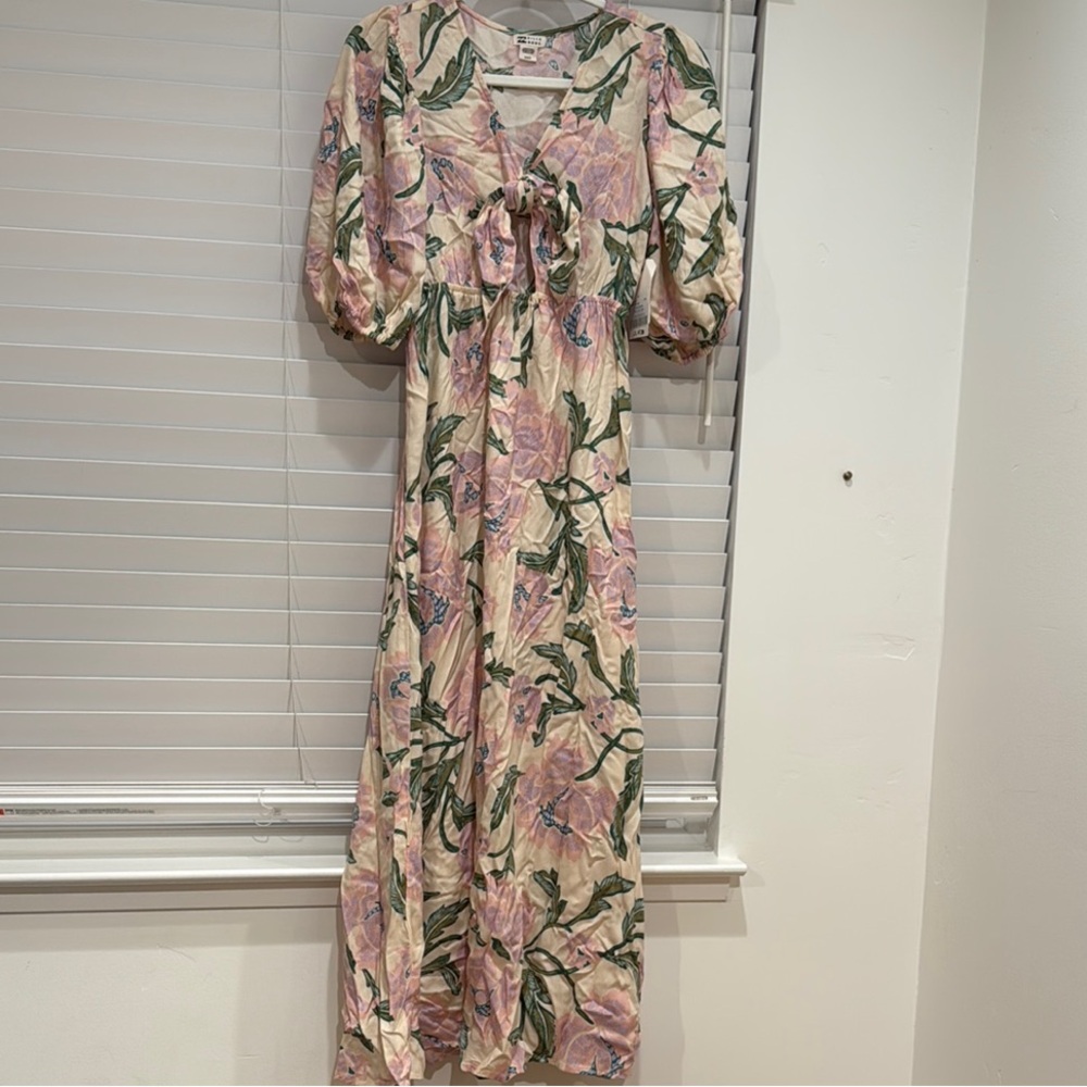 Billabong Night Fall Dress with Puff Sleeves - Picture 2 of 9